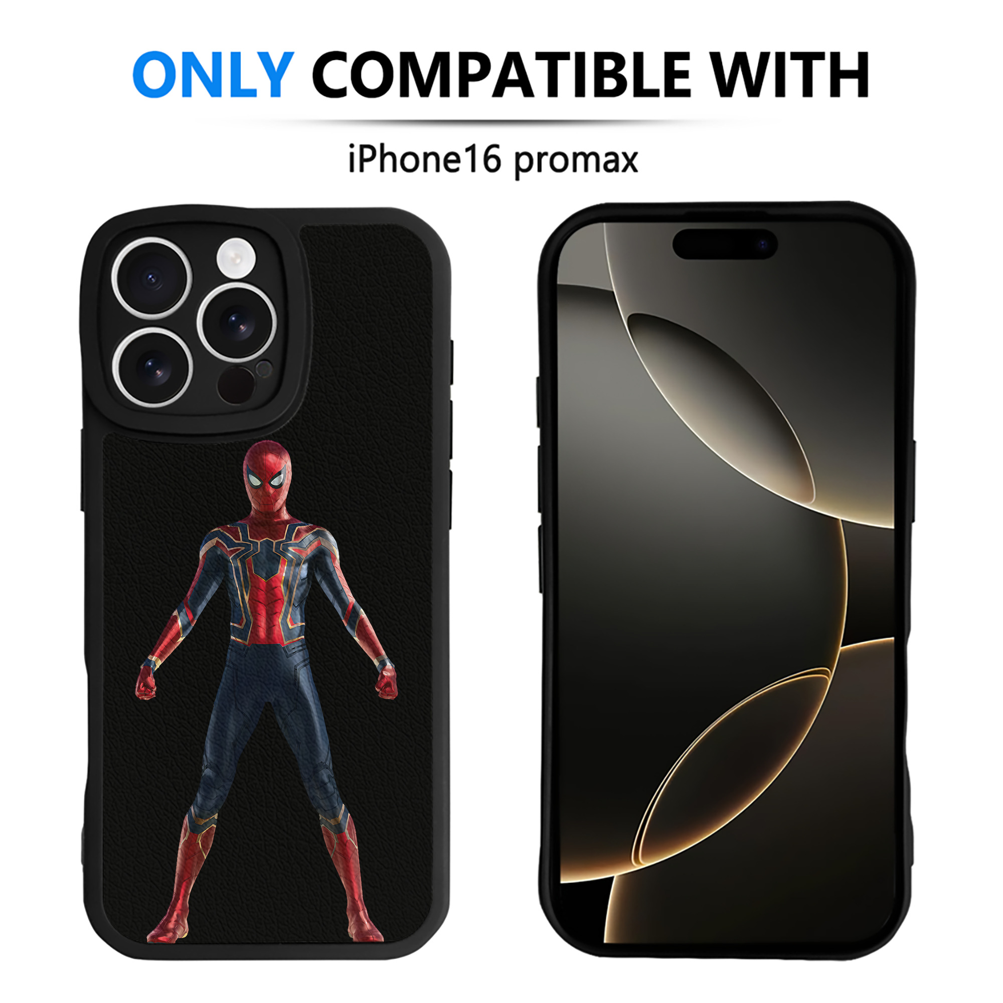 （画像用） Spider Man スパイダーマン 【iPhone 16シリーズ対応】シリコンスマホケース（レザー調） 材質：シリコン